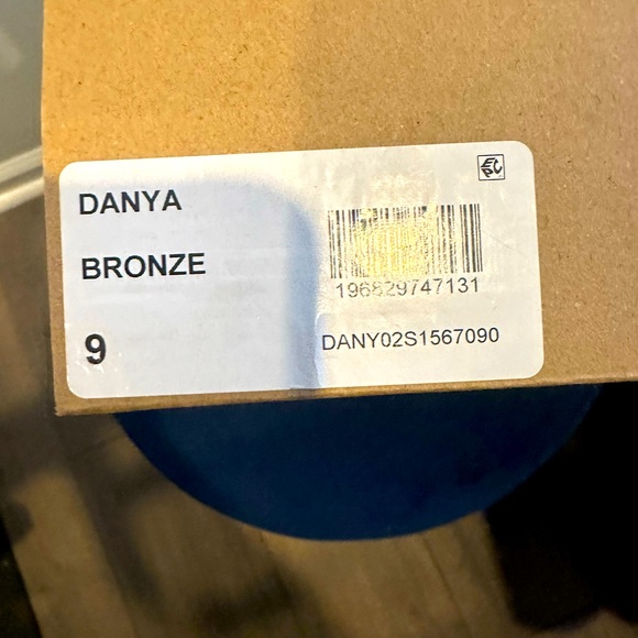 Steve Madden Danya Cork Wedge Sandals Bronze Rhinestone Braided Straps - Picture 2 of 11